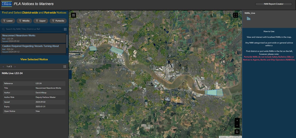 NTM GIS map
